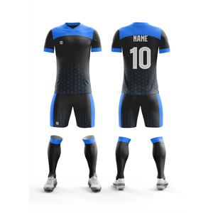 เสื้อฟุตบอลสำหรับผู้ชายเสื้อเจอร์ซีย์แห้งเร็วพิมพ์ลายซับลิเมชันและโลโก้ตามสั่ง - Product Image 3