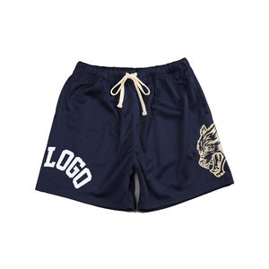 Shorts pour hommes en polyester à sublimation, vente chaude, avec poches, cordon de serrage, écologiques, grande taille, au-dessus du genou, séchage rapide, en maille - Product Image 2