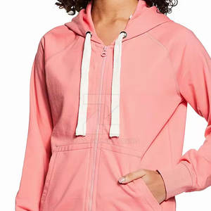 Saison d'hiver Femmes Casual Zipper Hoodies 100% Coton Séchage Rapide Respirant Personnalisable - Product Image 4