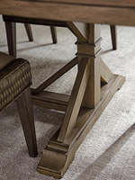 Meubles modernes et durables pour le salon, table à manger en bois de luxe pour la famille, table à manger sur piétement pour la salle à manger