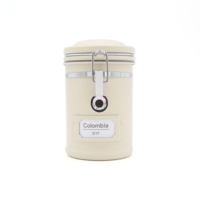 Boîte à café cylindrique hermétique en acier inoxydable 18-8 de haute qualité, durable, 260g, écologique, avec couvercle, pour la rentrée scolaire, style minimaliste pour la maison