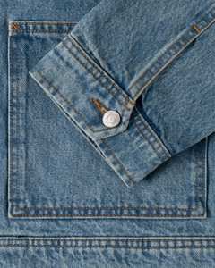 Customization Workwear OEM/ODM <b>Men's</b> Button Fly Cotton Twill Washed Utility Field <b>Jackets</b> Denim <b>Jacket</b> - Product Image 6