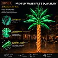 TOPREX DECOR Kommerzielle Outdoor Künstliche Kokospalmen-Beleuchtung Wasserdichte Große LED-Motive für Landschaftsgestaltung und Freizeitparks