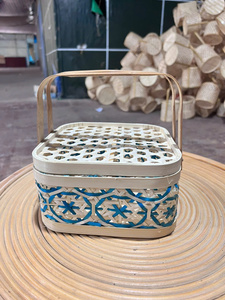<b>GIFTS</b> & <b>CRAFTS</b> Woven <b>Gift</b> Box With Lid Bamboo Baskets Handmade Braided High-quality Beautiful for Wedding - Product Image 5