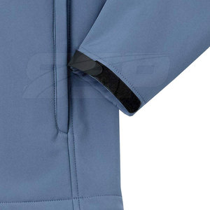 Veste Softshell d'hiver pour hommes Couleur solide Fermeture à glissière complète Col montant Logo avant Respirant Coupe-vent - Product Image 5