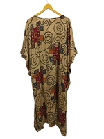Luxe Sari Soie Caftan Doux Nuit Porter Maison Robe Jardin Robe Pour femme Taille Libre Caftan