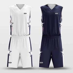 ชุดเสื้อบาสเก็ตบอลแบบกลับด้านได้ รุ่น Neon Five Stars Sublimated BK260601S สำหรับแฟนกีฬาและนักกีฬา - Product Image 3