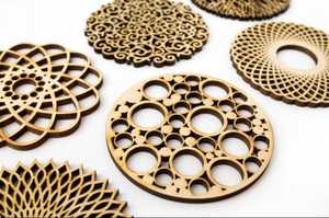 Posavasos de madera de acacia oscura, posavasos redondo cuadrado para bebidas - Product Image 6