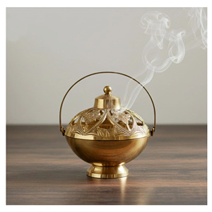 Premium <b>Incense</b> Burner Luxury <b>Incense</b> Burner for Temple Worship Meditation Prayer Room B2B Wholesale Handcrafted <b>Incense</b> Burner - Product Image 1