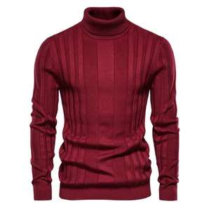 <b>Men</b> Long Sleeve Turtleneck Sweater Casual Business Knit Top - Product Image 4