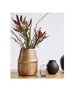 กระถางโลหะสำเร็จรูปสีทองออกแบบมาเป็นชิ้นสำคัญสำหรับบังกะโลวิลล่าสุดหรูหรืออพาร์ทเมนท์ระดับไฮเอนด์ - Product Image 1