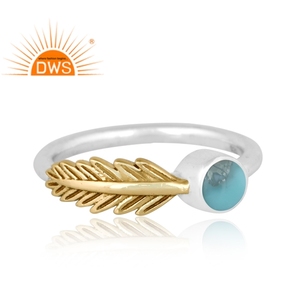 Best Selling Fine Sterling <b>Silver</b> Natural Arizona Turquoise Gemstone Stackable <b>Ring</b> Custom Jewelry Manufacturer - Product Image 2