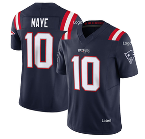 ขายส่งสินค้าคุณภาพสูง Patriots # เสื้อฟุตบอลอเมริกัน 10 ตัว ระบายอากาศได้ดี ผ้าโพลีเอสเตอร์ 100% ป้องกันแบคทีเรีย แห้งเร็ว - Product Image 1