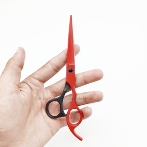 Ciseaux à cheveux de coiffeur personnalisés disponibles cisaillement de coiffeur couleur noir rouge coupe de cheveux ciseaux de coiffeur amincissants - Product Image 4