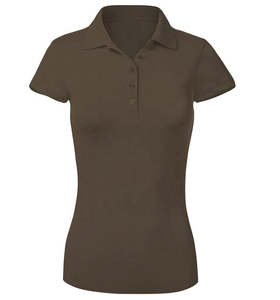 Camisetas de polo de mujer informales blancas con cuello en V de alta calidad de ajuste holgado de manga corta - Product Image 2