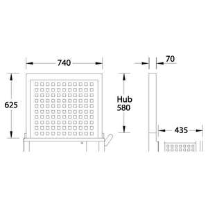 Panneau perforé vide Gedore 768x770x116 mm pour rangement d'outils - Product Image 4