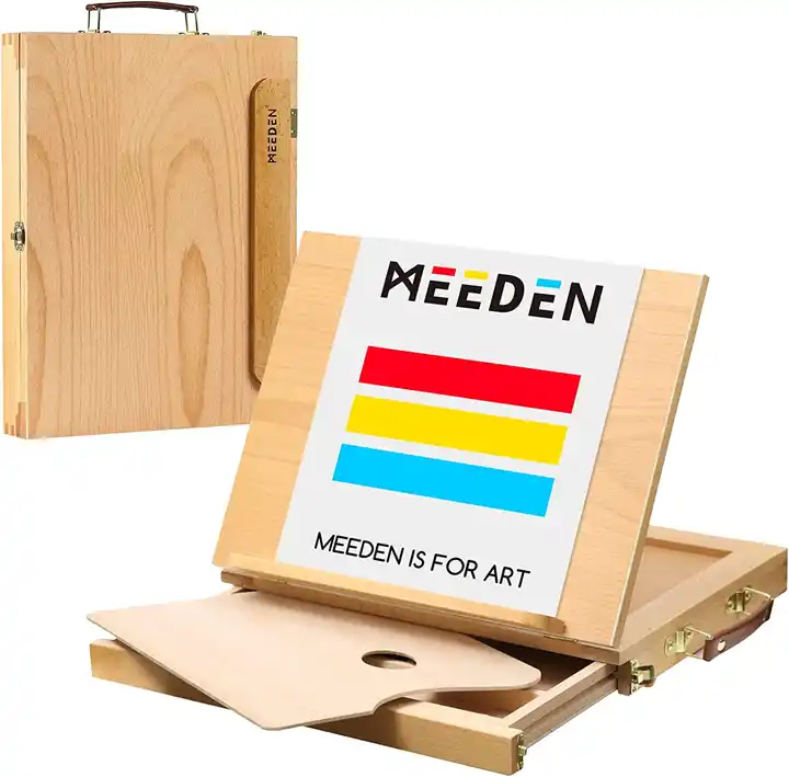 Large Adjustable Artist Tabletop Sketchbox Easel multi-function Solid Beech  Wood Desktop Easel Box, Wooden Artist Storage 