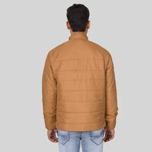 Chaqueta de Invierno Deportiva Acolchada con Revestimiento Impermeable, Relleno de Poliéster, Cuello Plegable, Cierre de Cremallera, Forro Polar Cortavientos para Hombre, Talla XL - Product Image 5