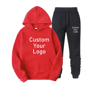 Personalizable 100% algodón de dos piezas ropa deportiva de gimnasio para hombres mujeres hombres chándal Logo maternidad Opción de talla grande - Product Image 1