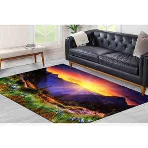 Mountain View Printed <b>Rug</b> - Modern Home Decor Spring Farmhouse,<b>Chenille</b> <b>Rug</b> - Product Image 4