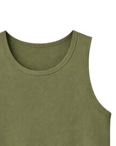 Débardeur Homme Vert Olive Sans Manches, Gilet de Sport Uni, T-shirt Musculaire Athlétique, Tissu Doux Extensible Respirant, Vente en Gros Fabricant - Product Image 5