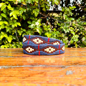 เข็มขัดหนังโปโลสีกรมท่าสำหรับเยาวชนทำมือคุณภาพสูงทำจากทองเหลืองรีไซเคิลด้วยขี้ผึ้งสำหรับใส่สบาย - Product Image 2