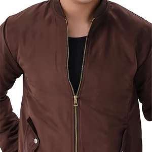 Veste bomber pour homme, personnalisée OEM, imperméable, fermeture éclair sur le devant, logo, haute qualité, coupe-vent, séchage rapide, respirante, pour l'extérieur - Product Image 3