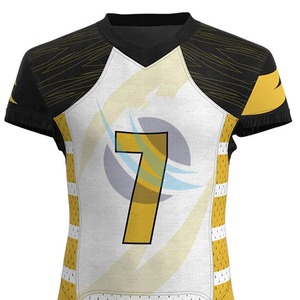 2025 maillot de football américain personnalisé respirant et entièrement imprimé avec pantalon à taille élastique manches courtes grande taille disponible - Product Image 3