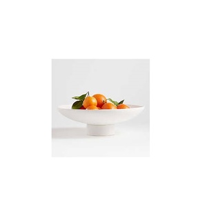 Bol à fruits en marbre, bonbons et salade, décoration de table de salon, bol à fruits en marbre couleur pierre grise à vendre - Product Image 5