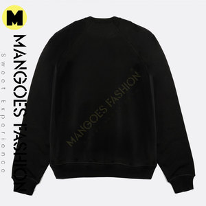 เสื้อฮู้ดแฟชั่นผู้ชายสีดำ แบรนด์ Mangoes คุณภาพพรีเมียม ผ้าฝ้าย/ใยไผ่ ระบายอากาศได้ดี แขนเสื้อแบบแร็กแลน ขายดีประจำฤดูหนาว - Product Image 2