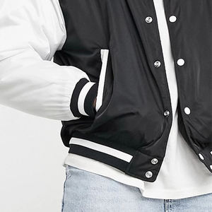 Veste universitaire OEM à la mode pour hommes respirant chenille broderie manches en cuir personnalisé équipe américaine basket VarsityJacket - Product Image 5