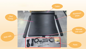 ฝาปิดกระบะท้ายรถแบบม้วนเก็บได้ ทำจากอลูมิเนียม กันน้ำ ล็อคได้ สำหรับรถ BYD Shark 6 4x4 ปี 2025 อุปกรณ์ตกแต่งออฟโรด - Product Image 4