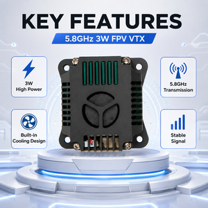 Transmisor de Video FPV VTX de 5.8GHz y 3W, Alta Potencia, Señal Estable, Refrigeración Integrada para Drones FPV UAV - Product Image 2