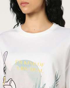 เสื้อยืดทรงบ็อกซี่สำหรับผู้หญิงขายดีประจำฤดูร้อน |   เสื้อยืดลำลองคอกลมแขนสั้นผ้าฝ้าย 100% ระบายอากาศได้ดี |   ชุดสตรีสั่งทำหลากสี - Product Image 6