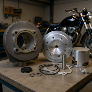 New Pinasco 4 Stroke 177cc Cast Iron Air-Cooled 1 Cylinder Kit for <b>Motorcycle</b> <b>Engine</b> <b>Assembly</b> Made in Italy - Product Image 3