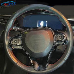 Capuchons de volant en fibre de carbone ABS pour Toyota Camry 2018-2024 <span class=keywords><strong>Suzuki</strong></span> Swace Corolla 2019 <span class=keywords><strong>Cross</strong></span> <span class=keywords><strong>2022</strong></span> - Product Image 6