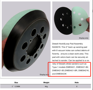 Pexmientas แผ่นขัด125มม., แผ่นขัดสำหรับขัดแบบตะขอและห่วง - Product Image 4