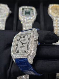 Reloj Analógico de Lujo para Hombre al por Mayor, Movimiento Mecánico Automático, Caja de Acero Inoxidable, Moissanita Completa, Logotipo Personalizado, Estilo Hip Hop - Product Image 5