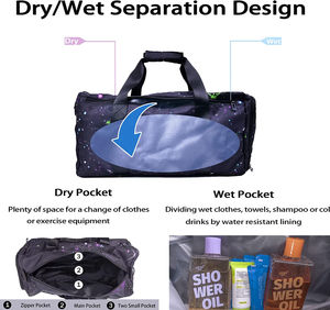 Sac de sport personnalisé pour homme et femme, sac de sport noir, sac de voyage, sac de sport de grande capacité pour l'extérieur - Product Image 3