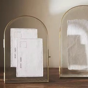 Designer Double Glass <b>Picture</b> <b>Frame</b> Wall Hanging Desk Top Stand Sheet Metal Decorative Wall Hanging Desk - Product Image 4