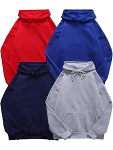 Sweatshirts à capuche personnalisés en coton pour hommes Sweatshirts à capuche de haute qualité avec impression bouffante et col Streetwear surdimensionnés Pull-over - Product Image 5