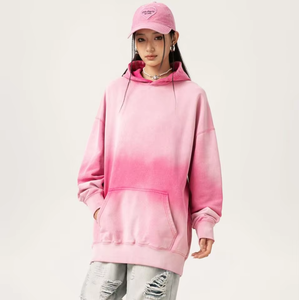 2025 femmes surdimensionné lavage à l'acide à capuche Vintage sweat lourd français Terry Streetwear sweats à capuche à la mode - Product Image 4
