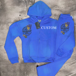 Survêtement unisexe de haute qualité en coton 100% lavé à l'acide, impression DTG de logo de mode streetwear personnalisée - Product Image 1