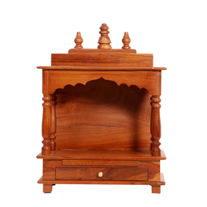 Indian Wooden Temple | Handcrafted Pooja <b>Mandir</b> | Home Shrine | Traditional Prayer Cabinet Living Room KA833 - Product Image 4