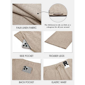 Pantalons en toile décontractés pour hommes, dernière mode, séchage rapide, respirant, haute durabilité, taille à cordon - Product Image 5