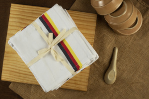 Serviette de cuisine tissée en os de hareng en coton recyclé à séchage rapide écologique et élégante - Product Image 4