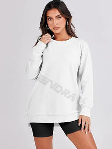 2025 femmes automne vêtements logo personnalisé femmes pull à capuche blanc couleur unie à capuche sweats décontractés - Product Image 2