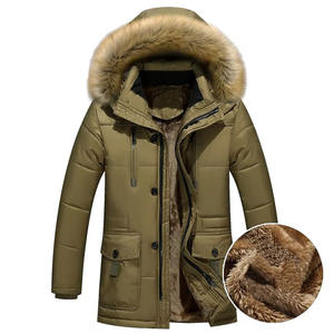 Stylish Warm Spring Waterproof Windproof Bomber Jacket Men Premium Quality Original Fabric Formal <b>Faux</b> <b>Fur</b> Parka <b>Coat</b> Front - Product Image 5