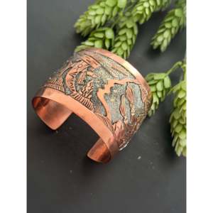 Elaine Becenti Fashion Cuff Bracelet <b>Copper</b> Story Teller - Product Image 3