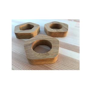 Anneau de serviette en bois de différentes formes forme ronde anneau de serviette en bois massif de haute qualité du meilleur dessus de table - Product Image 2